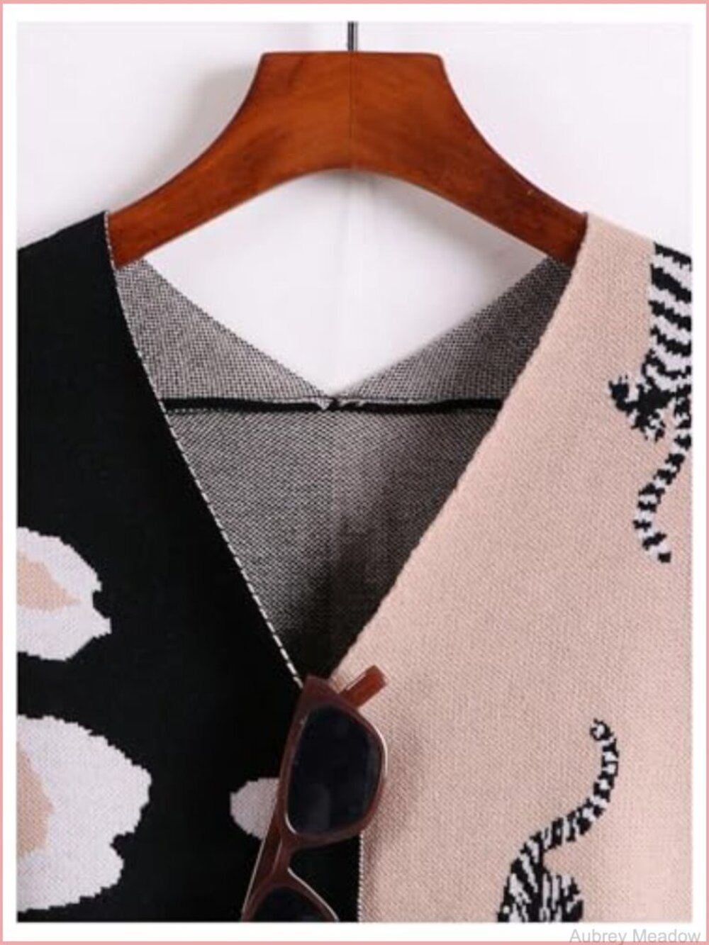 Leopard Print V-Neck Button Down Cardigan Long Sleeve Lightweight - Picture 4 of 6